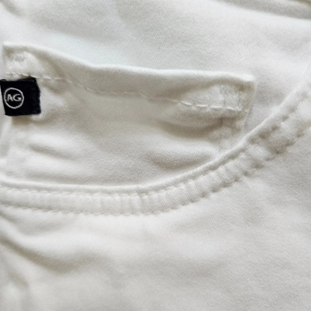 AG Adriano Goldschmied Prima Crop Cigarette Jeans White‎ Size 28